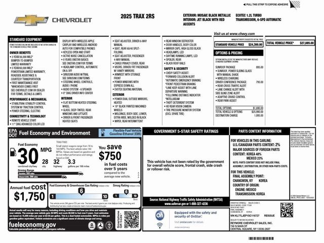 2025 Chevrolet Trax 2RS