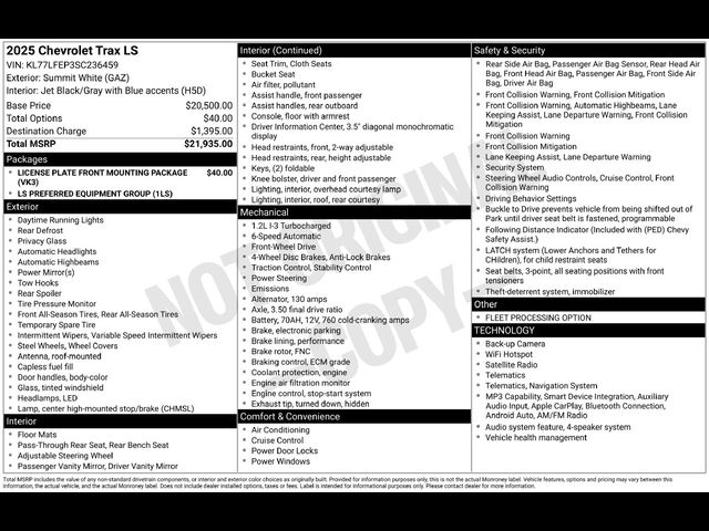 2025 Chevrolet Trax LS