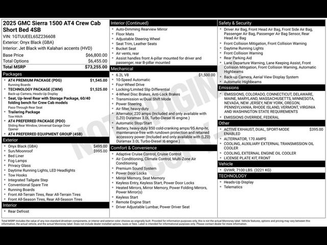 2025 GMC Sierra 1500 AT4