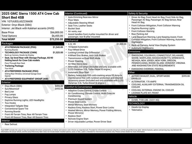 2025 GMC Sierra 1500 AT4
