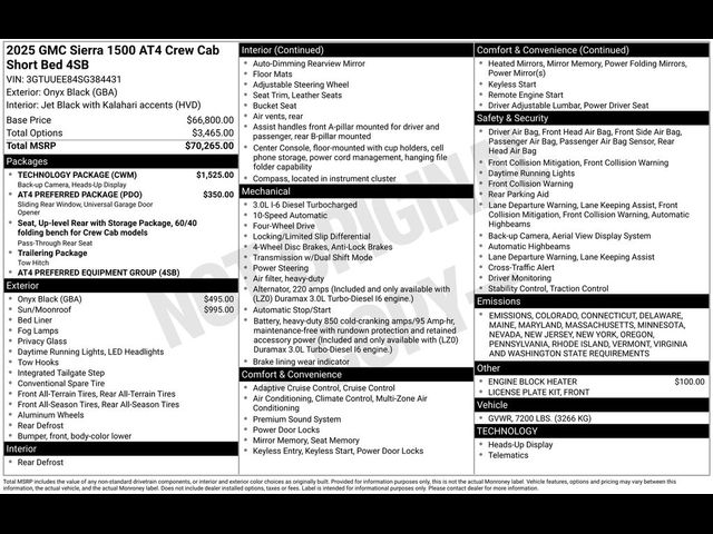 2025 GMC Sierra 1500 AT4