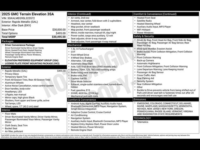 2025 GMC Terrain FWD Elevation