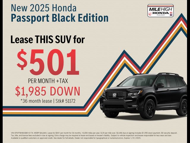 2025 Honda Passport Black Edition