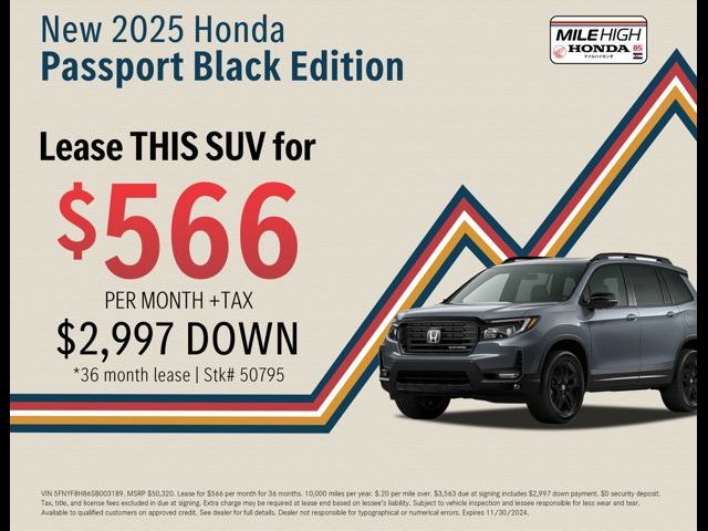 2025 Honda Passport Black Edition