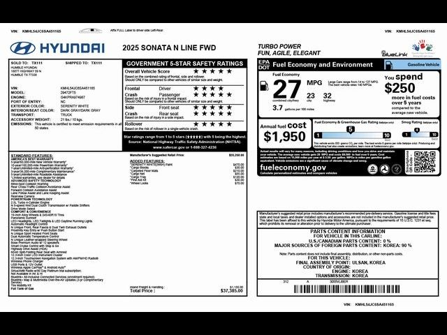 2025 Hyundai Sonata N Line