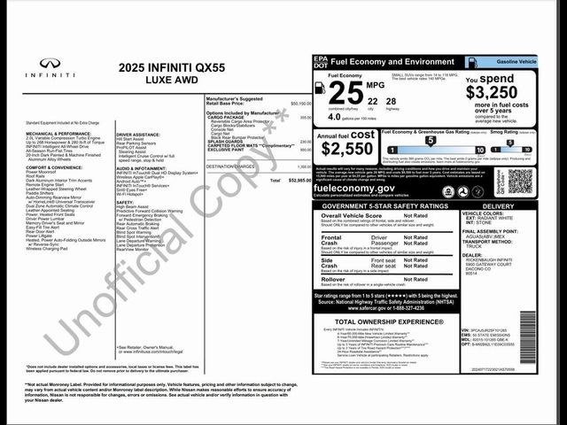 2025 INFINITI QX55 Luxe