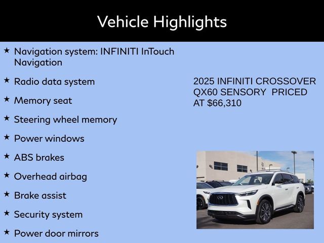 2025 INFINITI QX60 Sensory