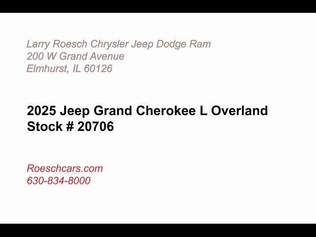 2025 Jeep Grand Cherokee L Overland