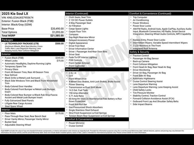 2025 Kia Soul LX