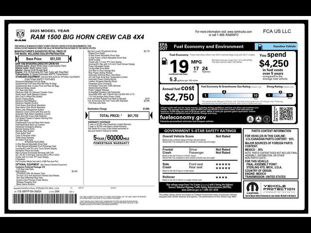 2025 Ram 1500 Big Horn