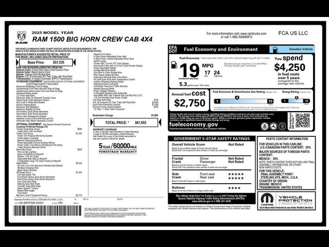 2025 Ram 1500 Big Horn