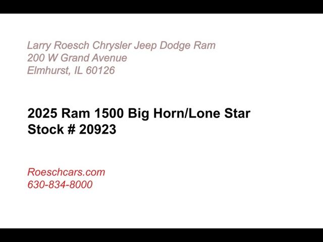 2025 Ram 1500 Big Horn