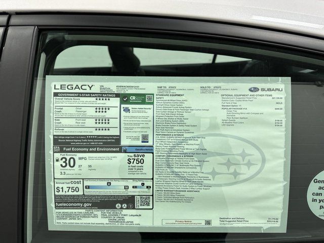 2025 Subaru Legacy Premium