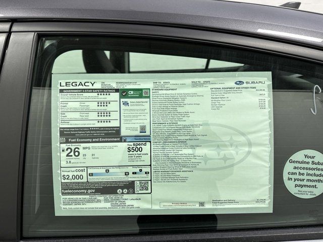 2025 Subaru Legacy Sport