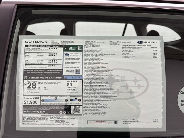 2025 Subaru Outback Base