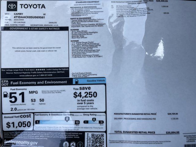 2025 Toyota Camry LE