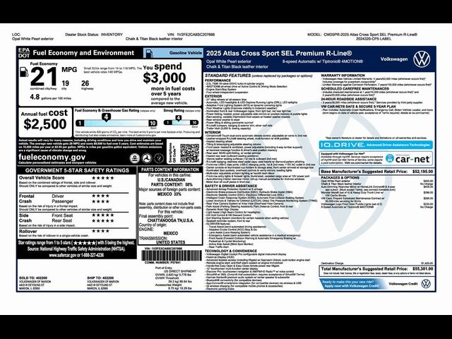 2025 Volkswagen Atlas Cross Sport 2.0T SEL Premium R-Line