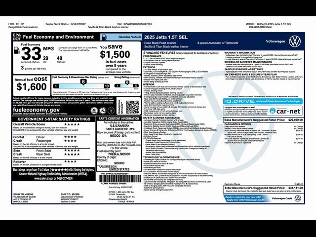 2025 Volkswagen Jetta SEL