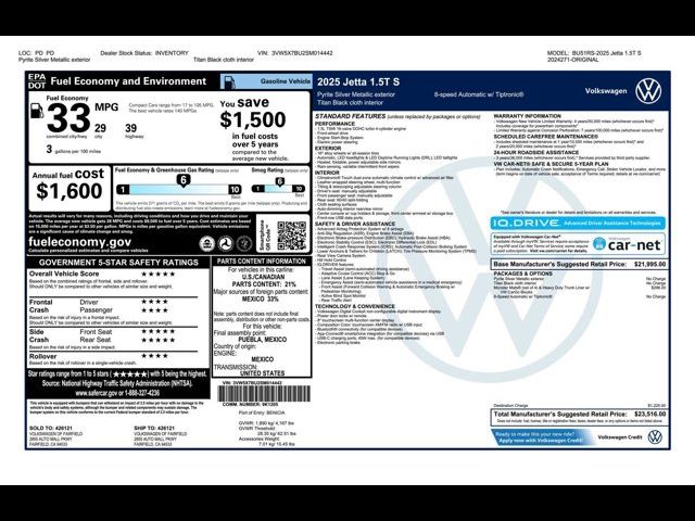 2025 Volkswagen Jetta S