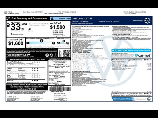 2025 Volkswagen Jetta SE