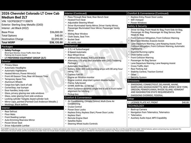 2026 Chevrolet Colorado LT