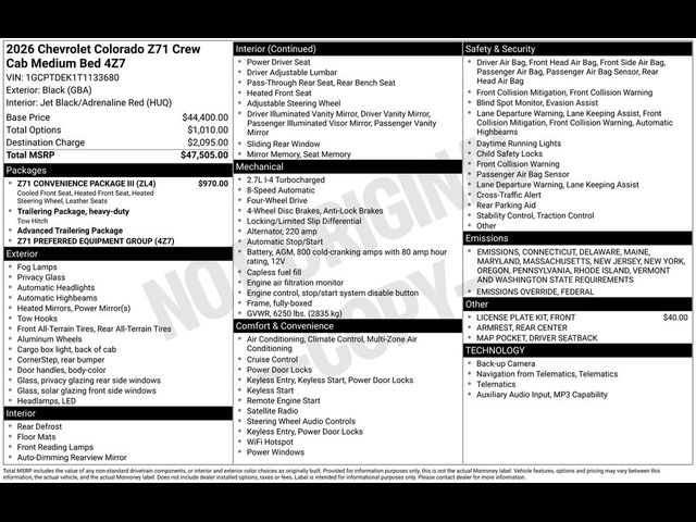 2026 Chevrolet Colorado Z71