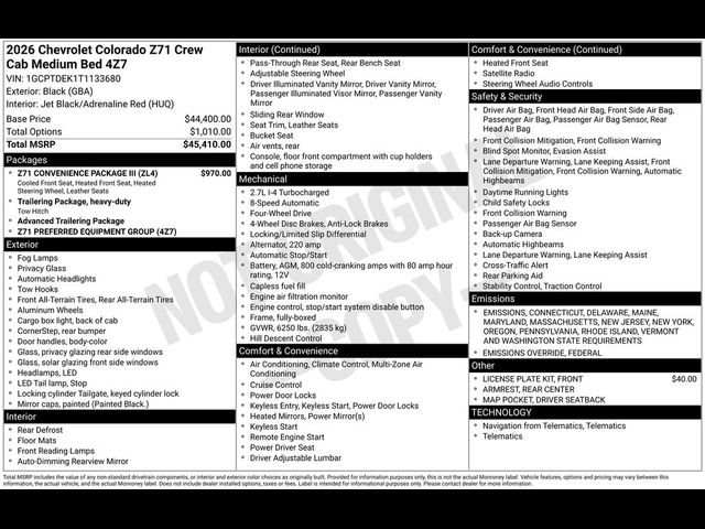 2026 Chevrolet Colorado Z71