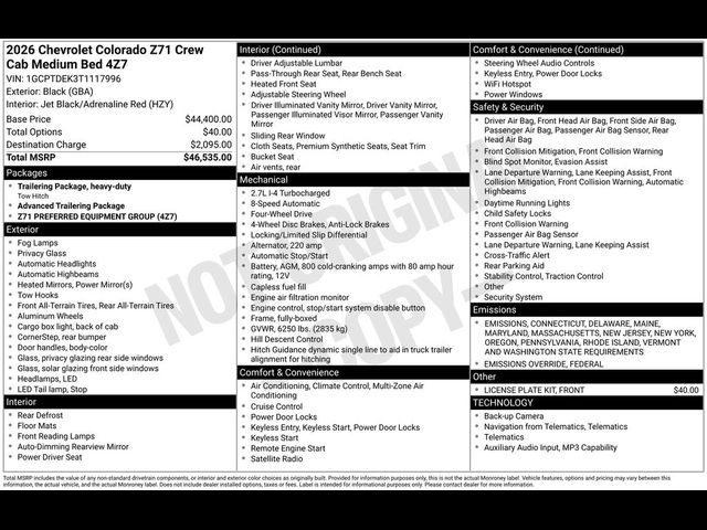 2026 Chevrolet Colorado Z71