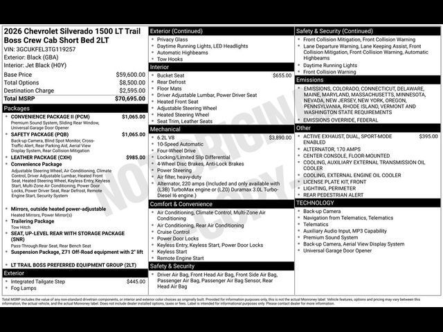 2026 Chevrolet Silverado 1500 LT Trail Boss