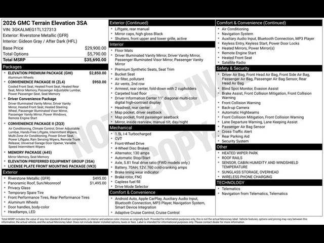 2026 GMC Terrain FWD Elevation