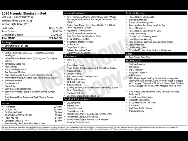 2026 Hyundai Elantra Limited