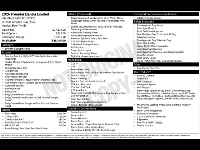 2026 Hyundai Elantra Limited