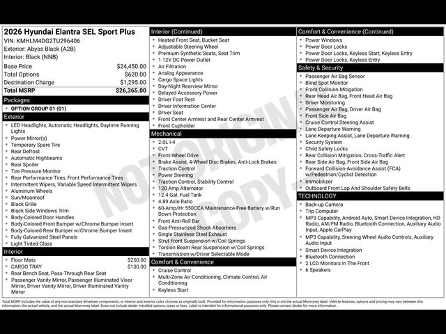 2026 Hyundai Elantra SEL Sport Plus