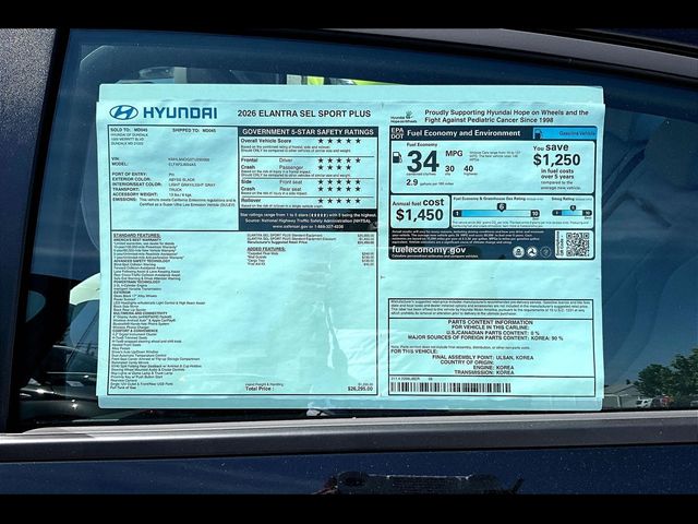 2026 Hyundai Elantra SEL Sport Plus