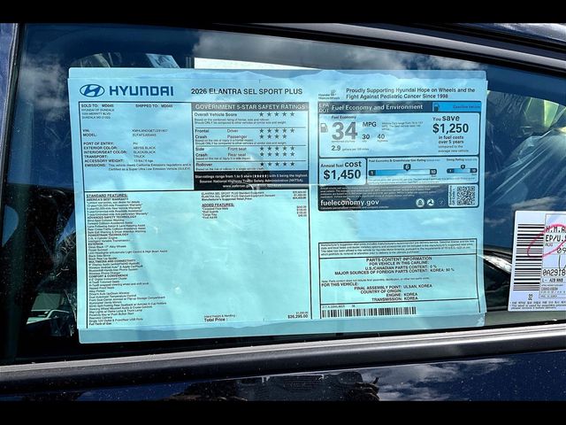 2026 Hyundai Elantra SEL Sport Plus