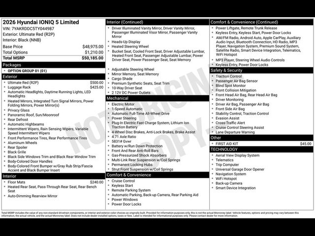 2026 Hyundai IONIQ 5 Limited