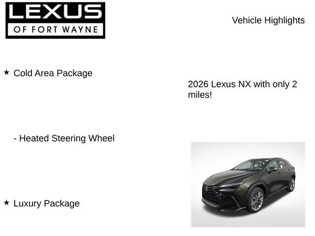 2026 Lexus NX 350 Luxury