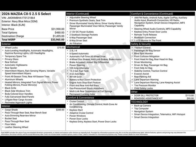 2026 Mazda CX-5 2.5 S Select