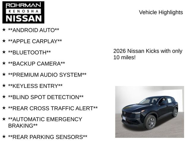 2026 Nissan Kicks S
