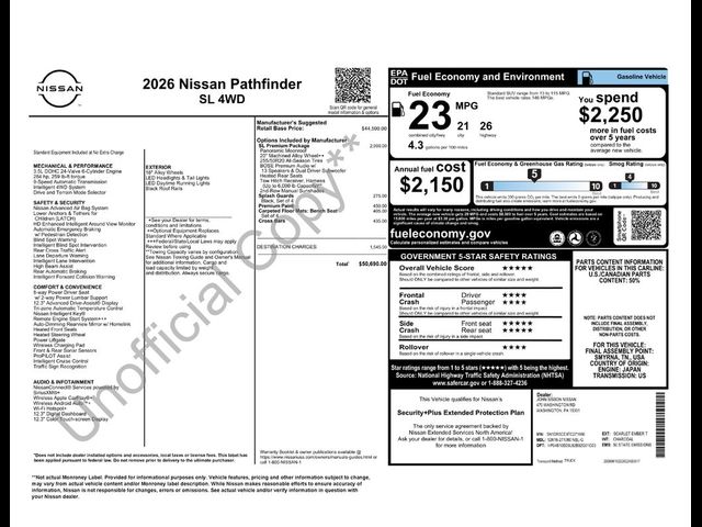 2026 Nissan Pathfinder SL