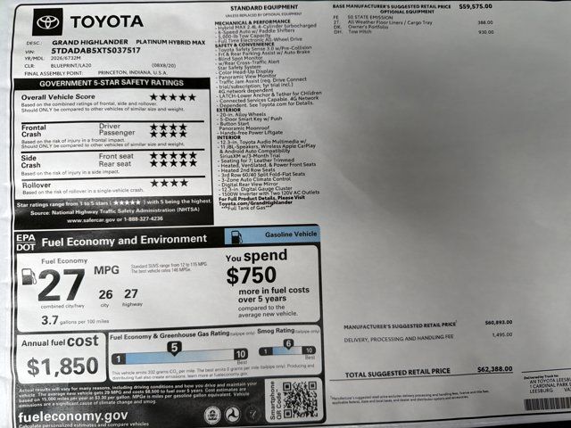 2026 Toyota Grand Highlander Hybrid MAX Platinum