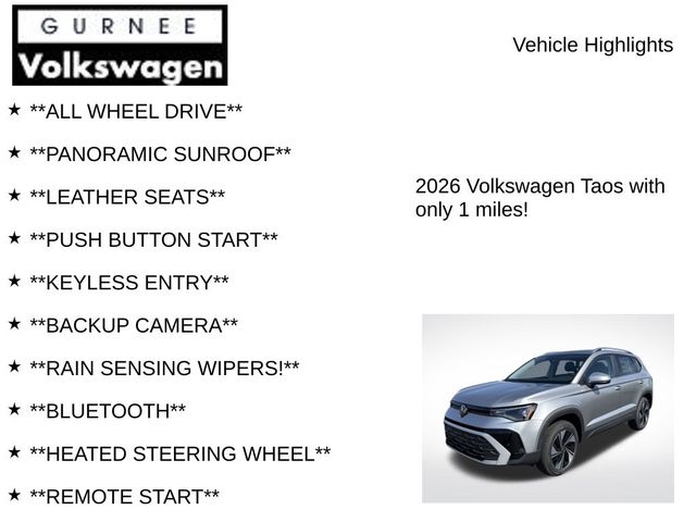 2026 Volkswagen Taos SE